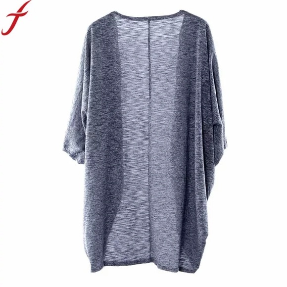 Oversized Loose Fit Open Long Cardigan Kimono - Picture 3 of 5